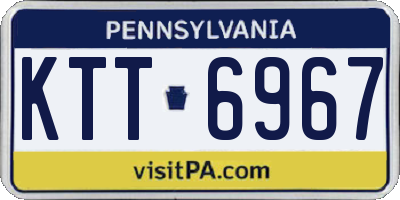 PA license plate KTT6967