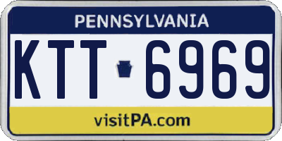 PA license plate KTT6969