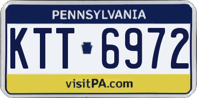 PA license plate KTT6972