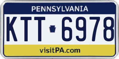 PA license plate KTT6978