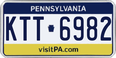 PA license plate KTT6982