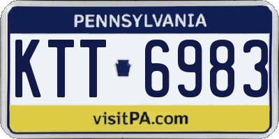 PA license plate KTT6983