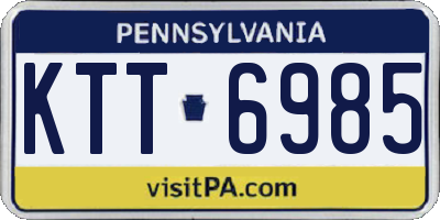 PA license plate KTT6985