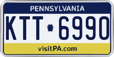 PA license plate KTT6990