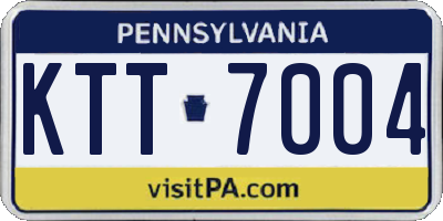 PA license plate KTT7004