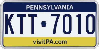 PA license plate KTT7010
