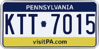 PA license plate KTT7015