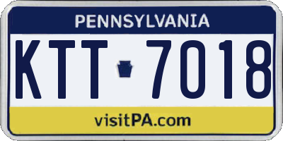 PA license plate KTT7018