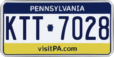 PA license plate KTT7028