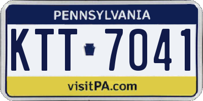 PA license plate KTT7041