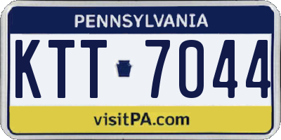 PA license plate KTT7044