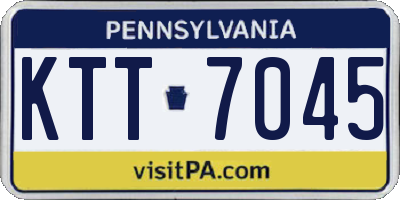 PA license plate KTT7045