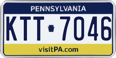 PA license plate KTT7046