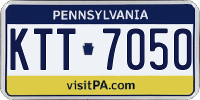 PA license plate KTT7050