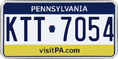 PA license plate KTT7054