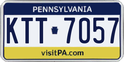 PA license plate KTT7057
