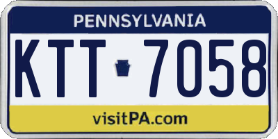 PA license plate KTT7058
