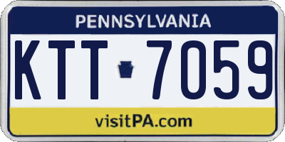 PA license plate KTT7059