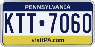 PA license plate KTT7060