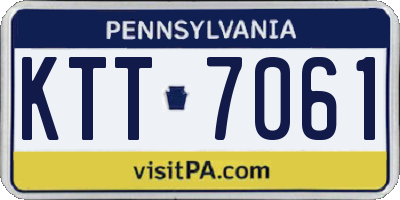 PA license plate KTT7061