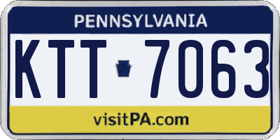 PA license plate KTT7063