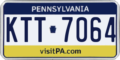 PA license plate KTT7064