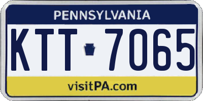 PA license plate KTT7065