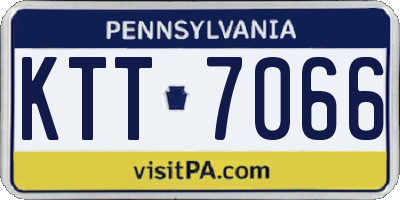 PA license plate KTT7066