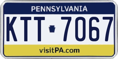 PA license plate KTT7067