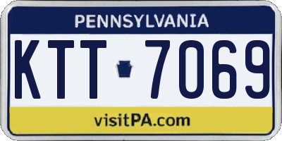 PA license plate KTT7069