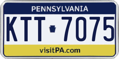 PA license plate KTT7075