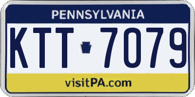 PA license plate KTT7079