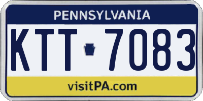 PA license plate KTT7083