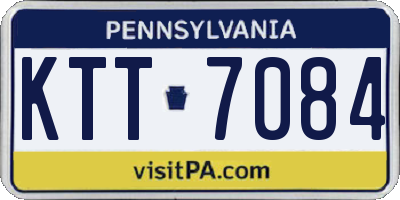 PA license plate KTT7084