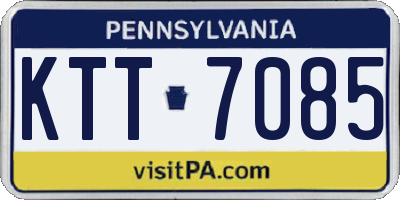 PA license plate KTT7085