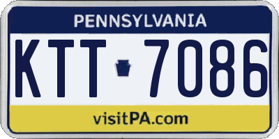 PA license plate KTT7086