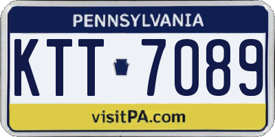 PA license plate KTT7089