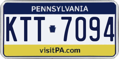 PA license plate KTT7094