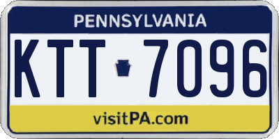 PA license plate KTT7096