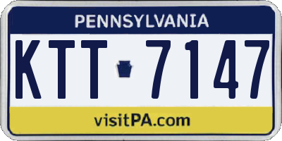 PA license plate KTT7147