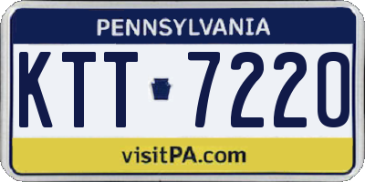 PA license plate KTT7220