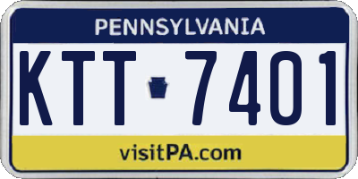 PA license plate KTT7401