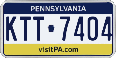 PA license plate KTT7404