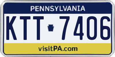 PA license plate KTT7406