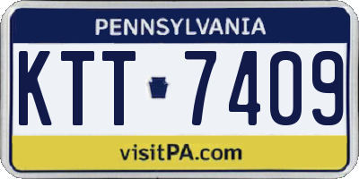PA license plate KTT7409