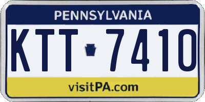 PA license plate KTT7410