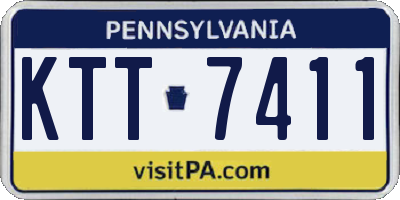 PA license plate KTT7411