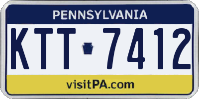 PA license plate KTT7412