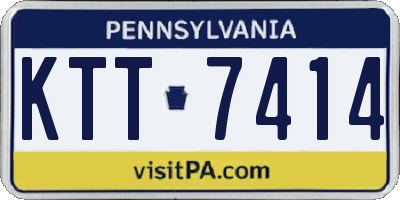 PA license plate KTT7414