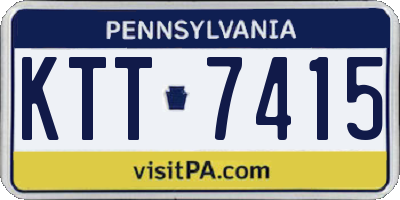PA license plate KTT7415